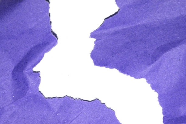 istock Ripped and Torn Jagged Paper Card Background in Blue 2188852649