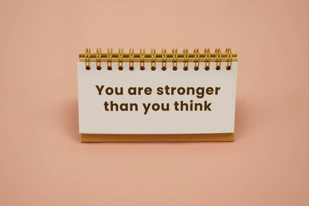 istock Small desk note cards with the message “You are stronger than you think” 2188858426
