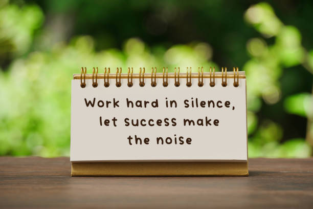 istock inspirational phrase - work hard in silence, let success make the noise 2188858609
