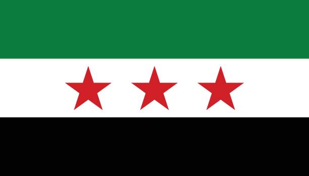 ilustraciones, imágenes clip art, dibujos animados e iconos de stock de bandera de la revolución siria - siria