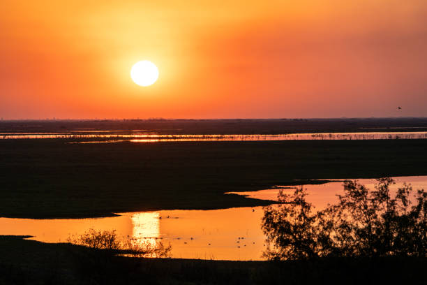 istock Beautiful sunset over the river. 2188863560