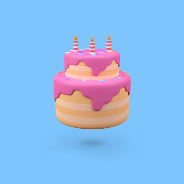 istock Birthday Cake isolated 3d render icon illustration 2188864117