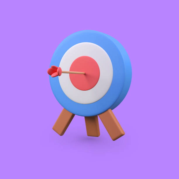 istock Arrow aiming at target isolated 3d render icon illustration 2188864756