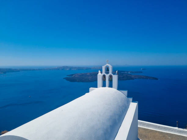 istock Santorini’s Iconic Bell Tower and Aegean Sea View 2188865744