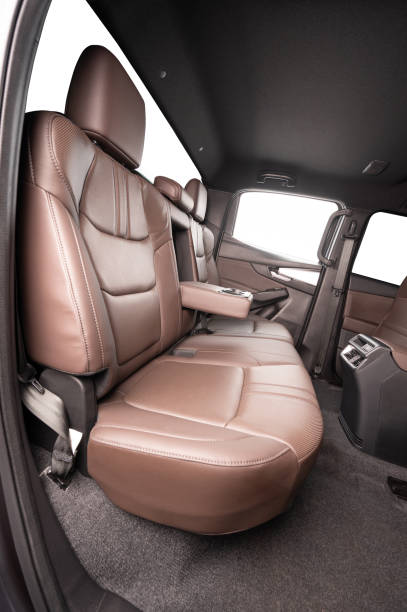 istock Side view of car cabin with brown seat 2188869809