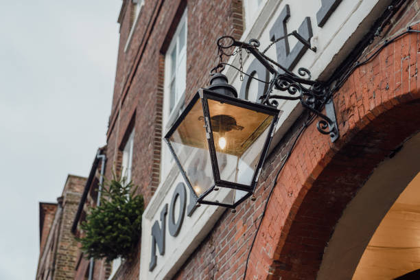 istock Old street lamp on a building 2188870119