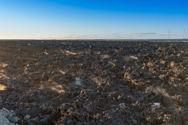 Smoking lava fields of Iceland 2024