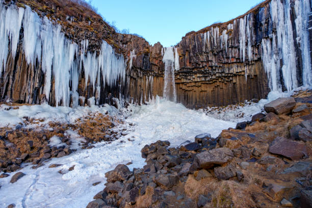 istock Frozen waterfalls in Iceland Winter 2024 Hundafoss 2188872340
