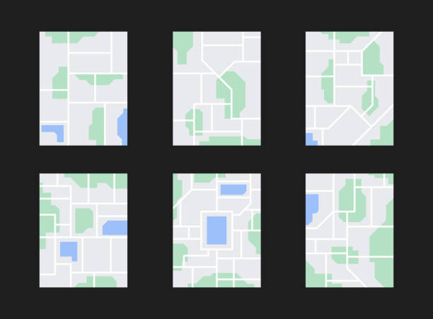 карта города. - карта города stock illustrations