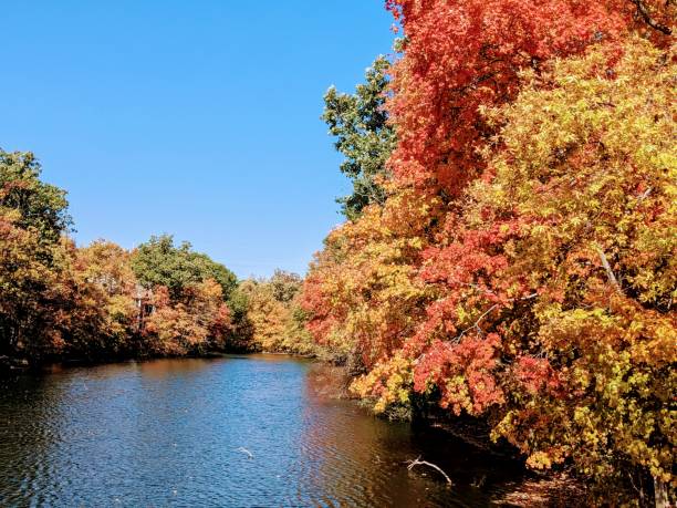 istock Mirrored autumn colors on a lake. 2188879563