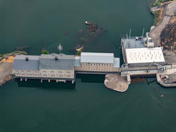 istock Historic Dam on the Snake River Idaho aerial view 2188880813