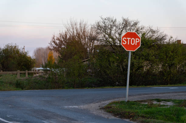 istock Stop sign on a rural roadside with natural background 2188882669