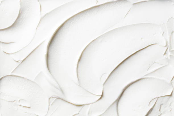 istock Cream, yogurt white background. Copy space. Top view. 2188885336