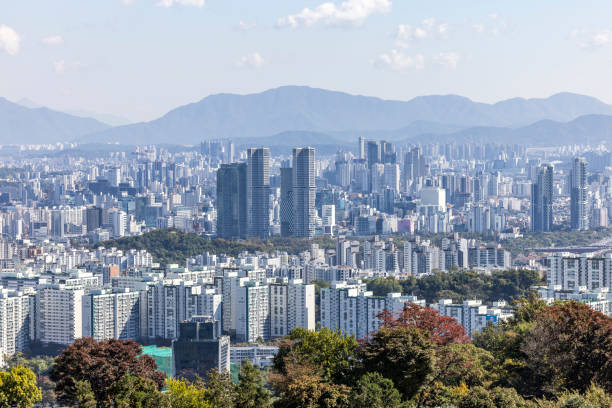 capital city seoul in south korea, asia.