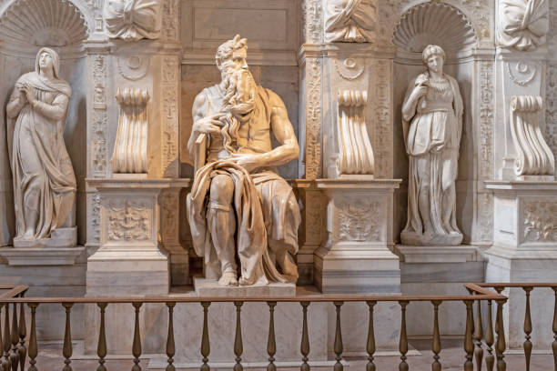 istock Famous statue of Moses in Rome. 2188893005