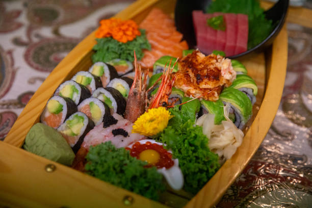 istock Japanese Sushi Boat 2188893908