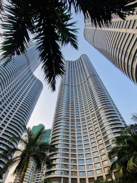 Big urban skyscrapers in Mumbai, India