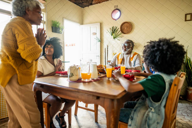 istock Family eating at home 2188904570