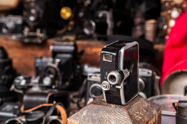 istock Vintage soviet movie camera on flea market 2188908668