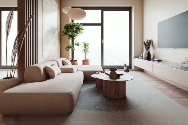 Apartment in Japandi style design
