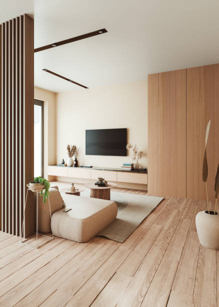 istock Apartment in Japandi style design 2188908759