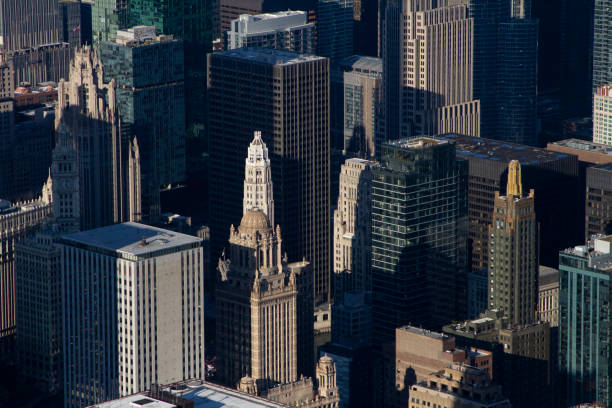 Chicago panorama - skyline - view from the top of Willis Tower to the north side