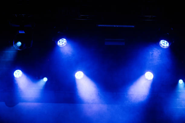 istock Blue spotlights at a concert hall.. 2188916564