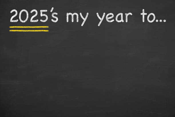 istock Drawing 2025 is my year to on blackboard background 2188929301