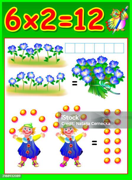 Multiplication Notes Page Learn Multiplication Table Educational Page For Children Kids Activity ...