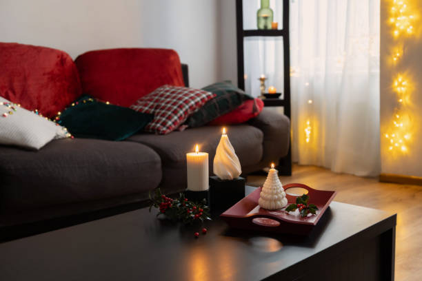 istock christmas decor with white candles indoor 2188934056