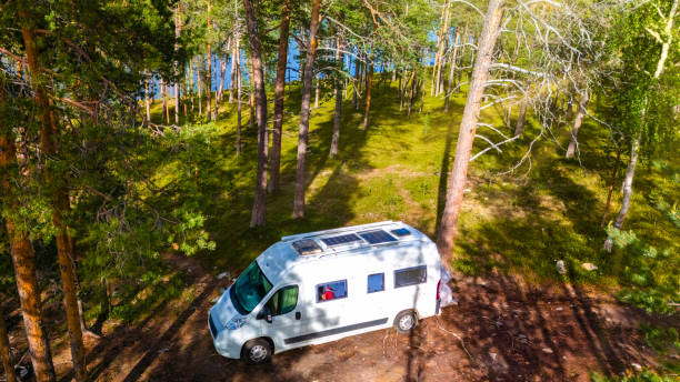 istock Campervan Nestled in Finnish Lapland Forest 2188934687