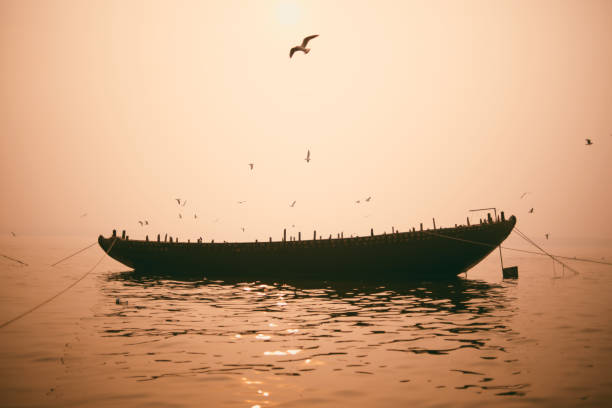Boat on the river Ganga