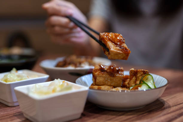 istock Fried Stinky Tofu with Pickled Vegetables and Sauce 2188946456