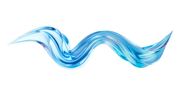 istock Dark transparent glass curves, 3d rendering. 2188946579