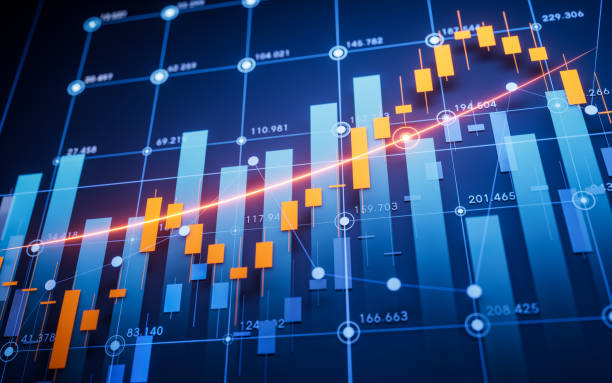 istock Statistical graph with business finance concept, 3d rendering. 2188946591