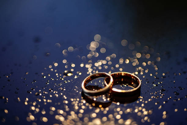 Closeup wedding rings