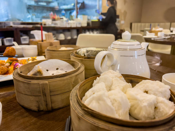 istock Delicious Dim Sum and Dumplings in a Cozy Restaurant Setting 2188952787