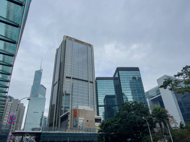 istock Skyscrapers Under a Cloudy Sky in Urban Cityscape 2188953070