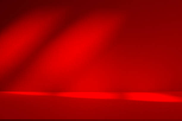 istock Wall interior background, studio and backdrops show products.with shadow from window color red . background for text insertion and presentation product 2188954067