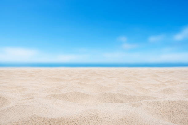 istock Empty tropical sand beach with sea and sunny blue sky copy space scene 2188958629