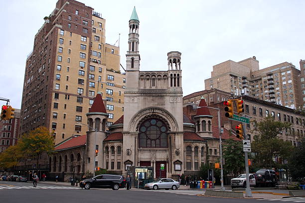 First Baptist Church, at the intersection of Broadway and West 79th Street, New York, NY, USA stock photo