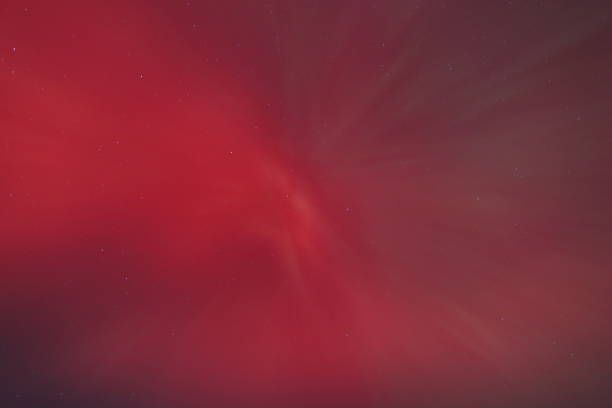 Red aurora crown over Northumberland