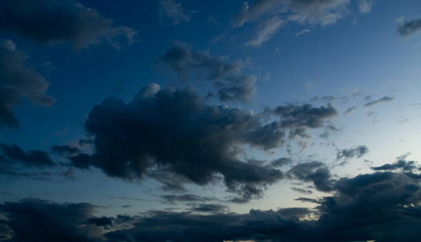 istock Cloud storm sky dark halloween background rain lightning thunder stoumy typhoon Nature light scene rainy atmosphere damage effect carbon dioxide dust air pollution 2.5 Pm, texture nature windstorm. 2188967825