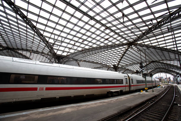 November 22nd 2024. A Deutsche Bahn branded ICE train waiting at Cologne Central station