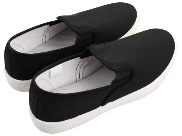 istock Black Slip-On Canvas Shoes 2188970971