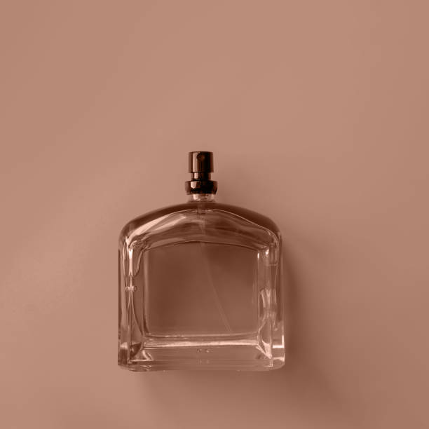 istock A bottle of perfume lies on a surface with copy space 2188973034