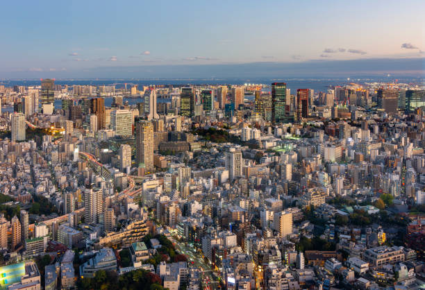 istock Tokyo skyline at sunset, Japan 2188974884