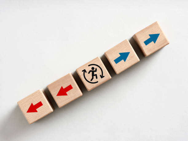 istock Businessman running in circle and choosing right direction for career path 2188975194
