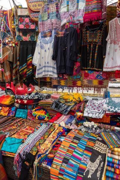 istock Colorful traditional textiles at market stall. 2188979295