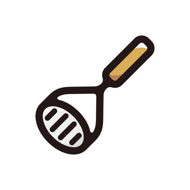 Potato masher outline icon for graphic design, apps and websites This is a icon that can be used for a variety of purposes, including website icons, banners, advertisements, and posters. clip art of a potato masher stock illustrations